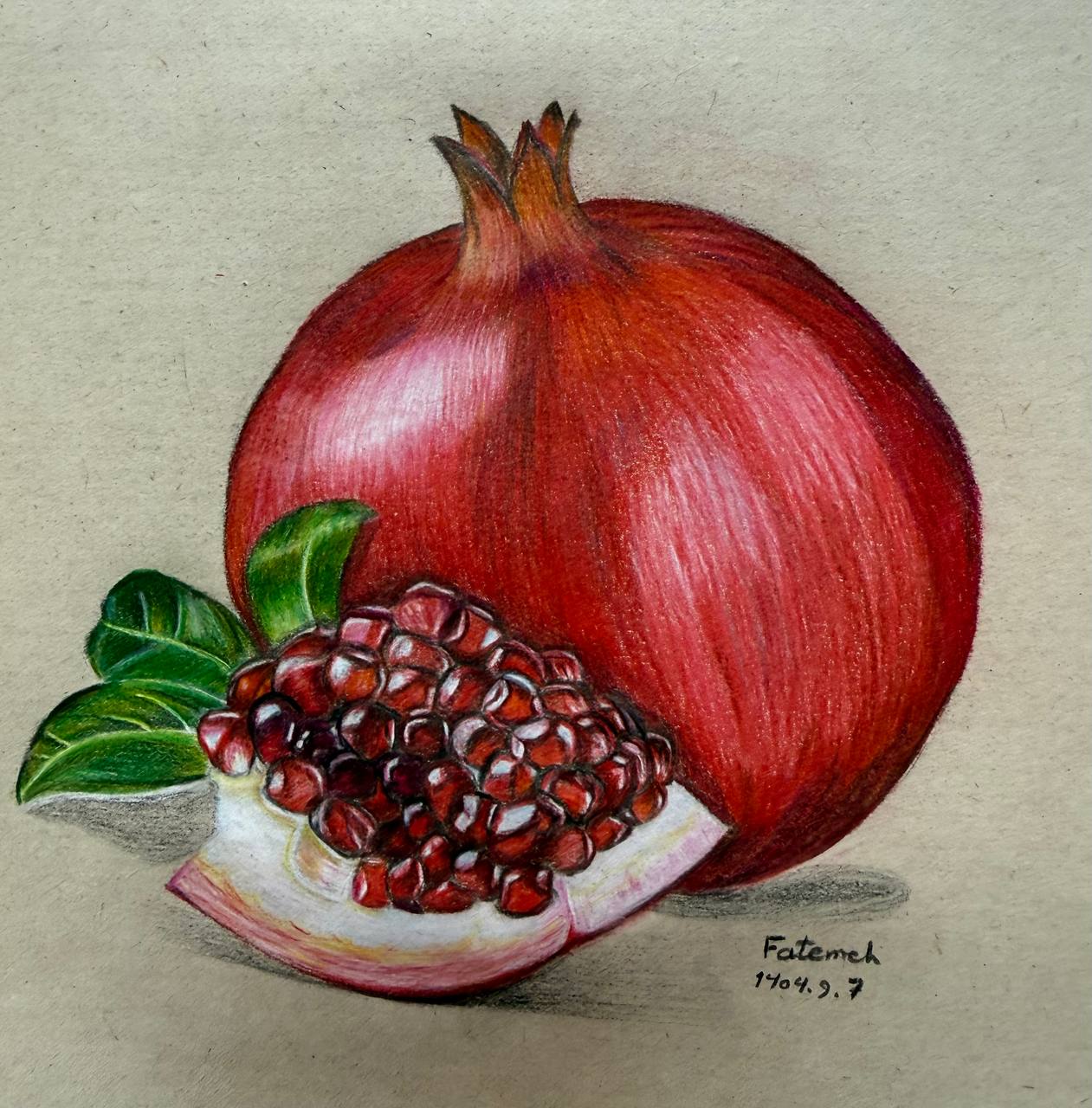 آموزش نقاشی سیاه قلم فاطمه کارور